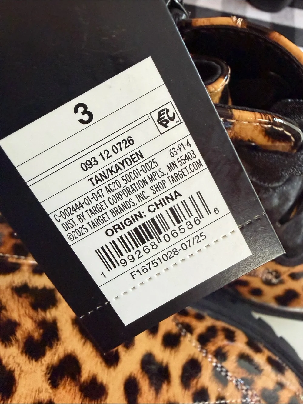 Art Class Kayden Leopard Print Lace-Up Ankle Boots NWT size 3
